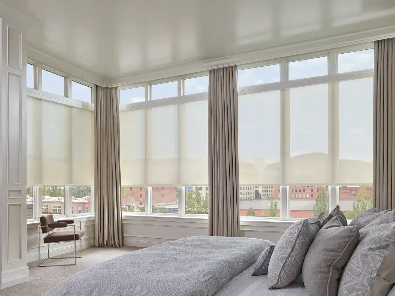 Solar Shades With Drapes (1)